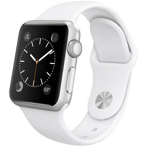 Apple Watch Sport MJ2T2LL/A - 38mm Silver Aluminum Case with White Sport Band - worldtradesolution.com
 - 1
