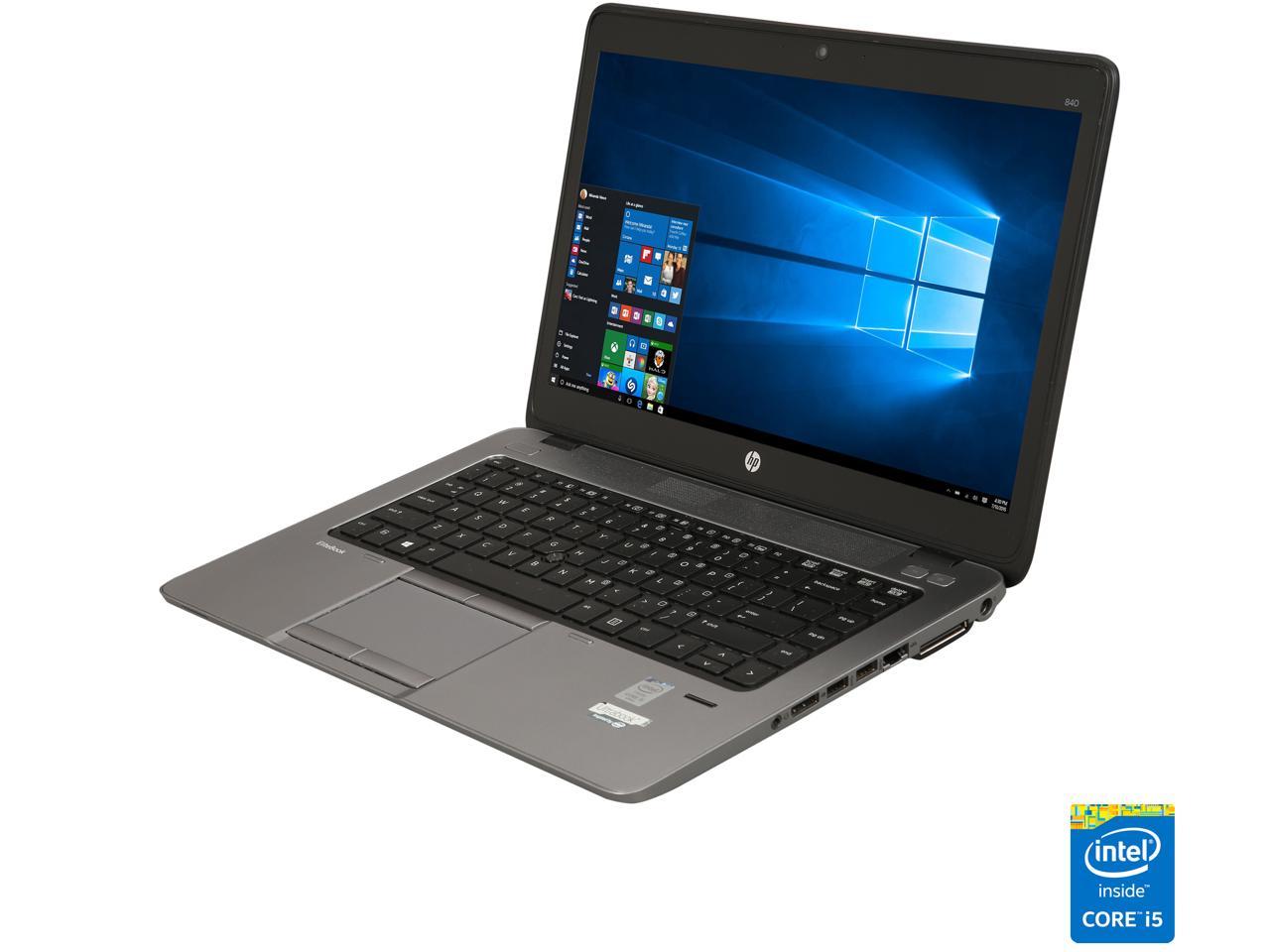 HP Elitebook 840 G1 14" Intel Core i5-4300U 1.90Ghz 4GB 500GB Webcam Windows 10 Pro