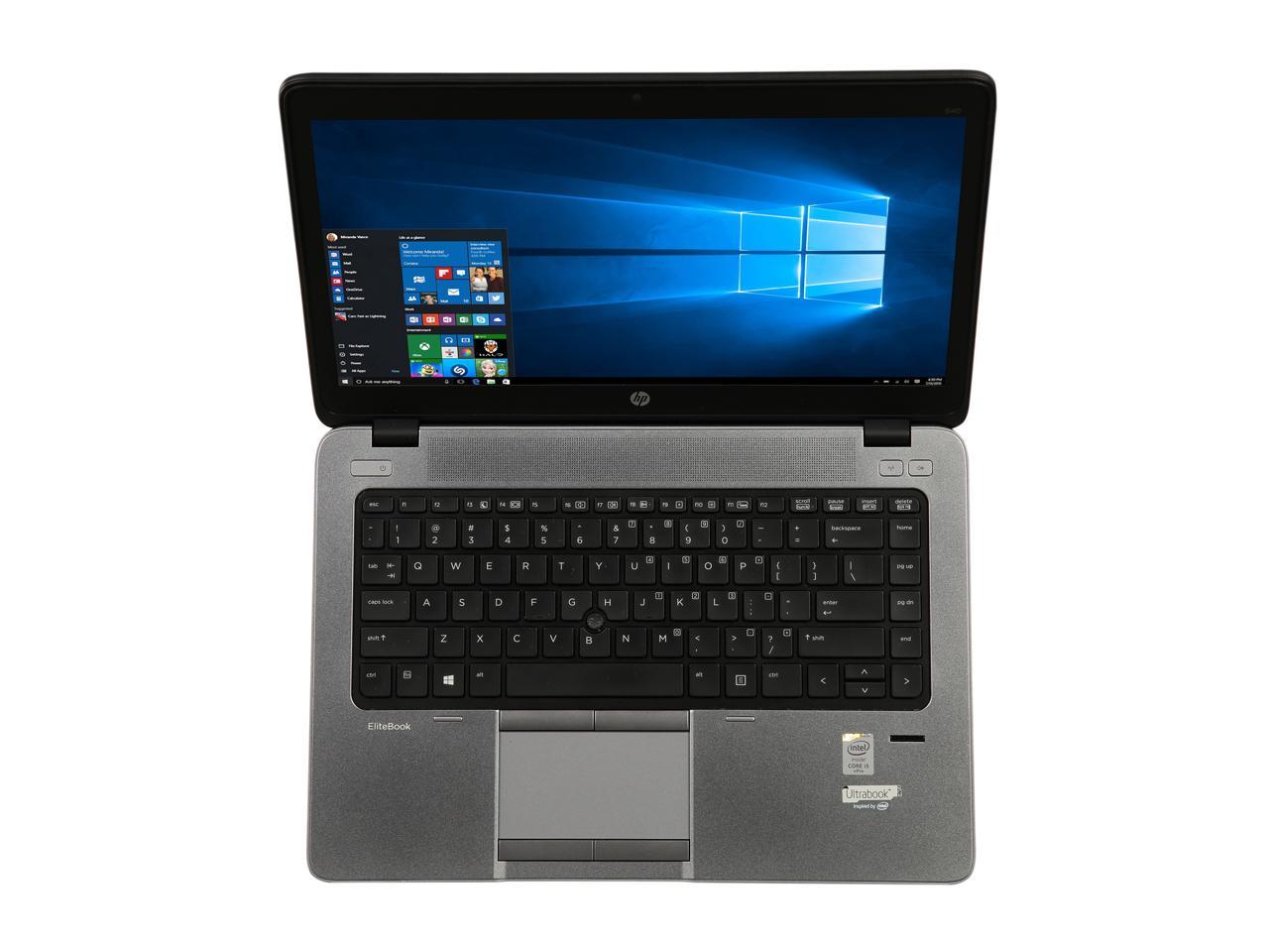 HP Elitebook 840 G1 14" Intel Core i5-4300U 1.90Ghz 4GB 500GB Webcam Windows 10 Pro