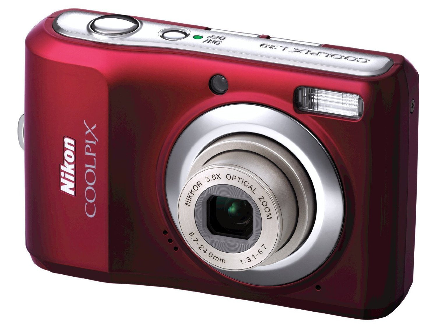 Nikon Coolpix L20 10MP Digital Camera with 3.6 Optical Zoom and 3 inch LCD, (Deep Red) - worldtradesolution.com
 - 3