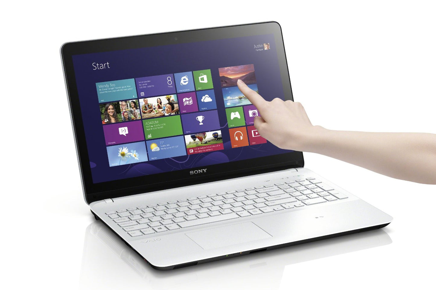 Sony VAIO Fit SVF15217CXW 15.5-Inch Core i5-3337U Touchscreen 1.8Ghz 8GB 1TB White Webcam Windows 8 64 Bits - worldtradesolution.com
 - 1