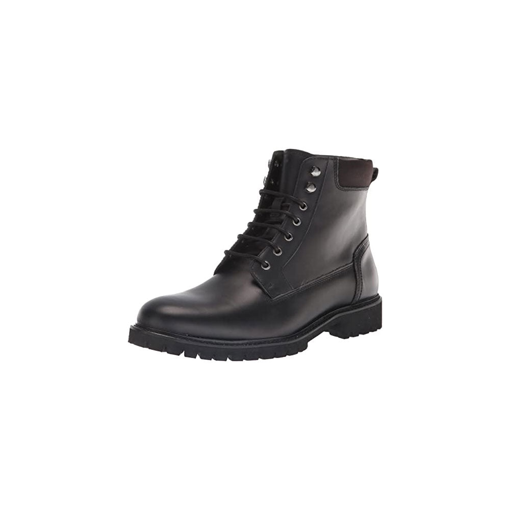 Calvin Klein Mens Cavin Lace-Up Lug Boots Black 11