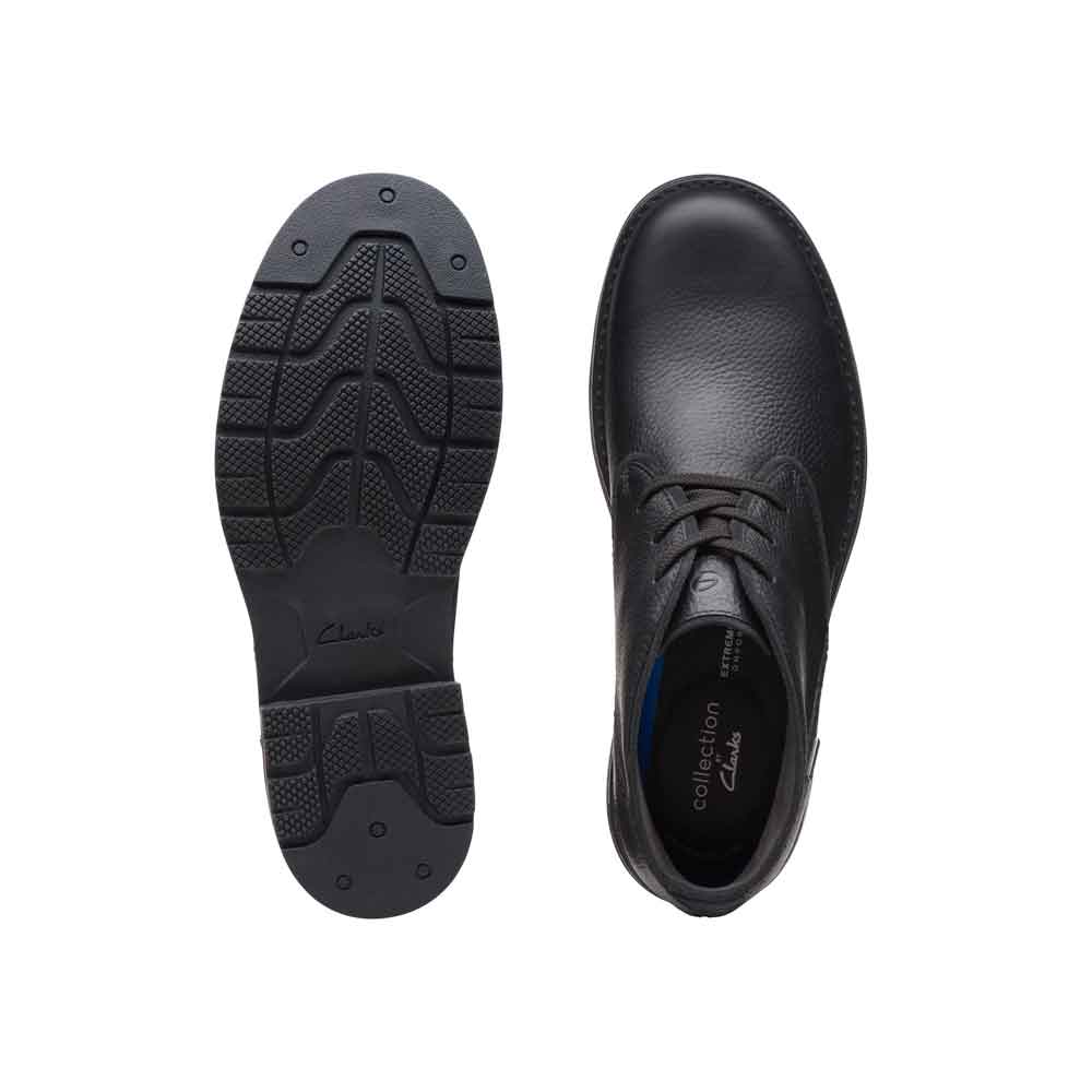 Clarks Clarks Mens Morris Peak Boots Black Tumbled Leather 8M