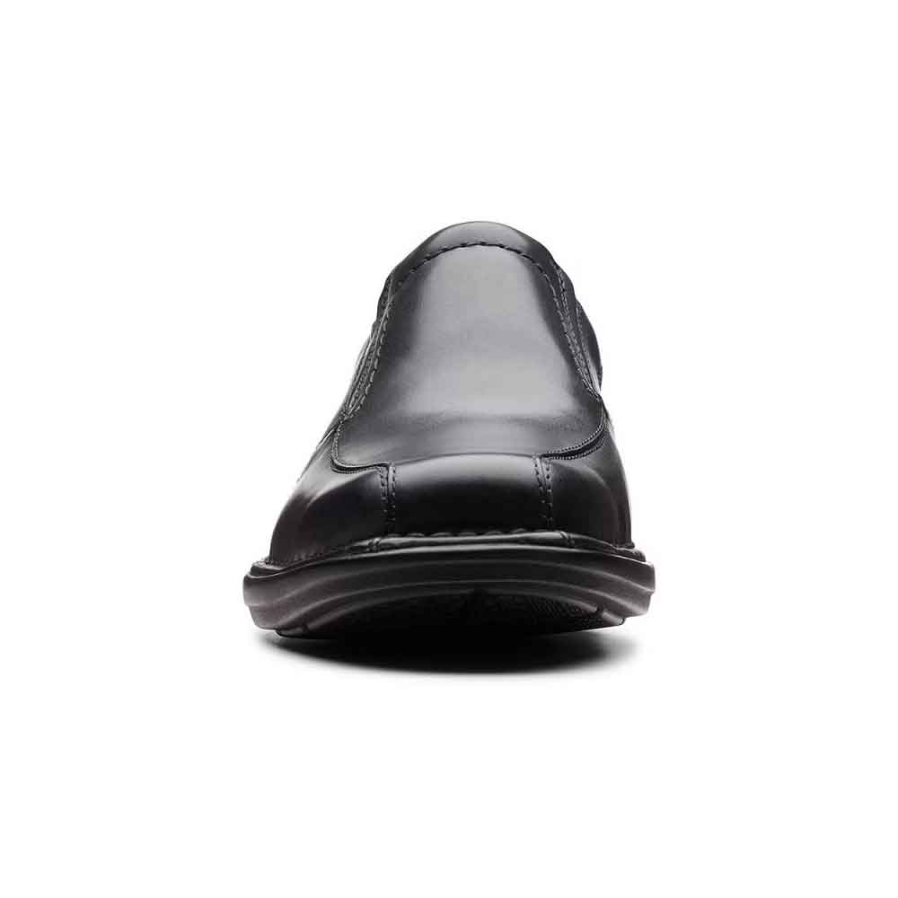 Clarks Mens Kempton Free Black Leath Black Leather 9.5
