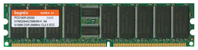 Hynix 512MB PC2100R-25330 DDR HYMD264G726B4M-H AA CL2.5 184-Pin DIMM Low Profile Server Memory ECC Registered - worldtradesolution.com