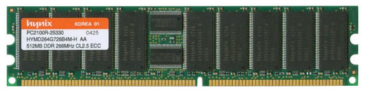 Hynix 512MB PC2100R-25330 DDR HYMD264G726B4M-H AA CL2.5 184-Pin DIMM Low Profile Server Memory ECC Registered - worldtradesolution.com