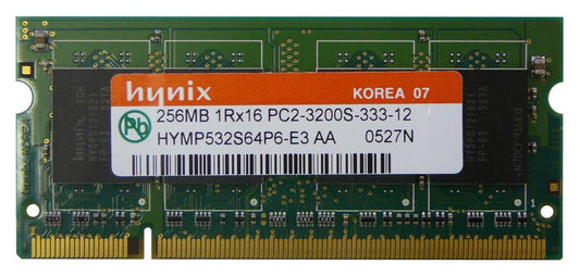 Hynix 256MB PC2-3200 DDR2 HYMP532S64P6-E3 AA CL3 200-Pin SoDimm Laptop Memory Non-ECC - worldtradesolution.com