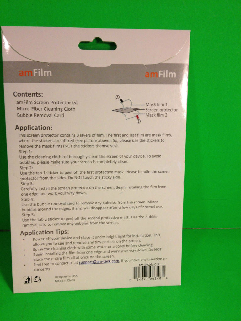 New amFilm Premium Screen Protector Film Clear for Apple iPad Mini - worldtradesolution.com
- 2