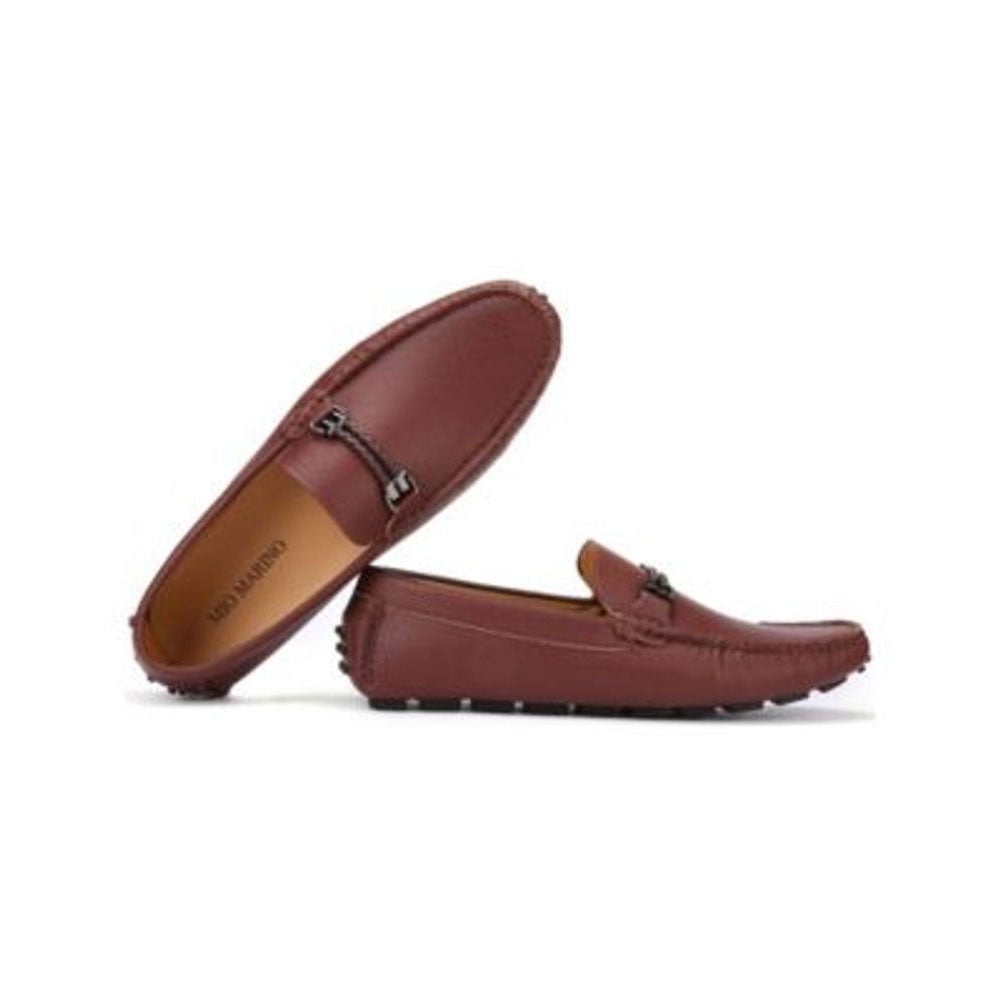 Mio Marino Mens Speckled Leather Casual Tan 10.5M