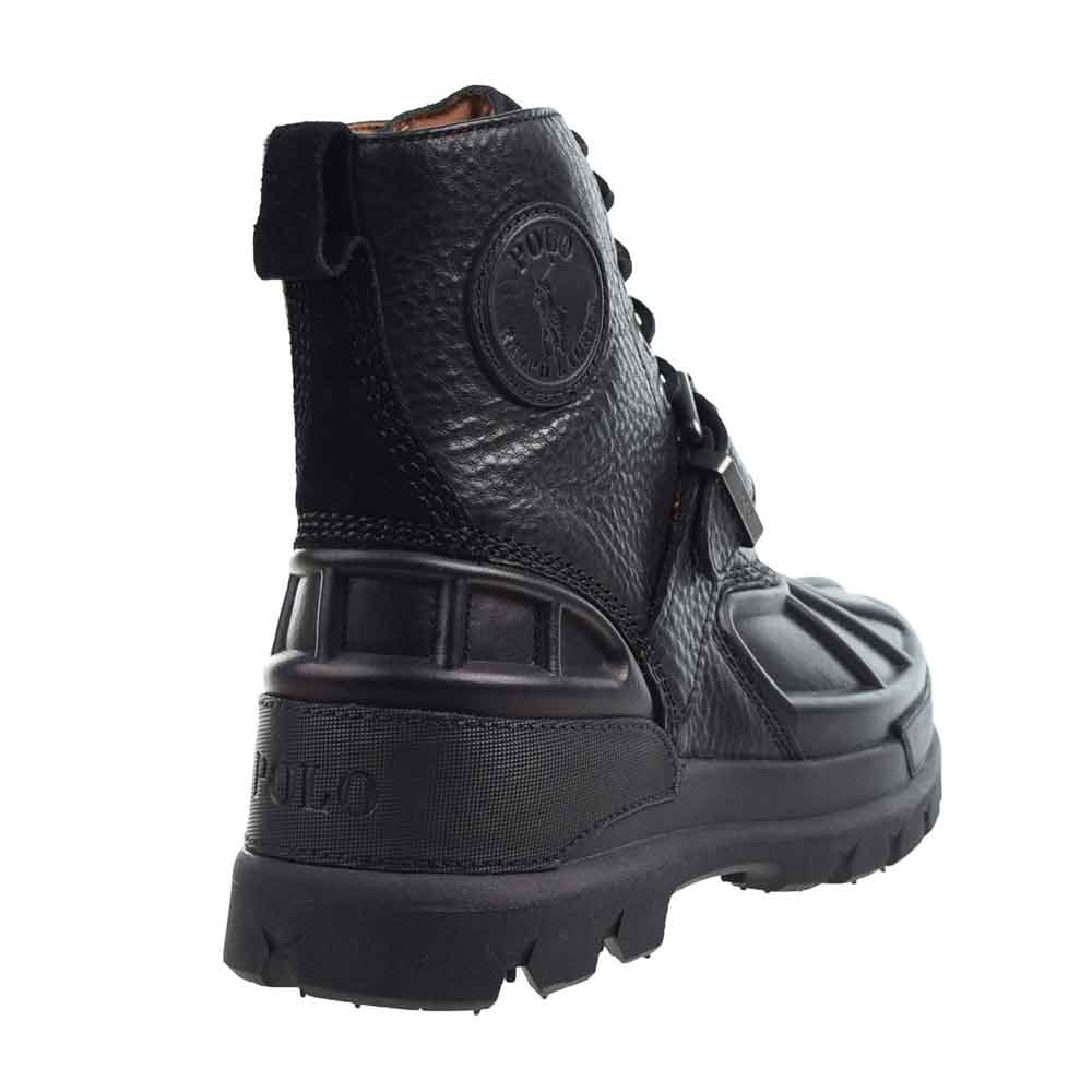 Polo Ralph Lauren Mens High Lace-Up Boots Black 8.5