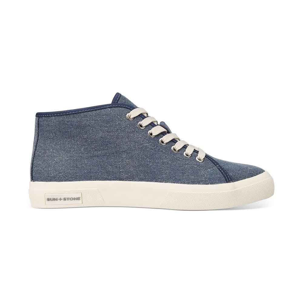 Sun Stone Mens Mid-Top Lace-Up Sneakers Chambray 11