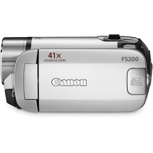 Canon FS200 Flash Memory Camcorder (Misty Silver) - worldtradesolution.com
 - 4