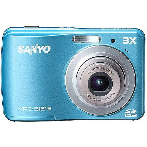 Sanyo VPC-S1213-1925 12MP Digital Camera (Light Blue) - worldtradesolution.com
