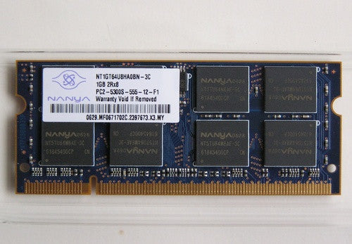 Nanya 1GB PC2-5300S DDR2 NT1GT64U8HA0BN-3C 200p CL5 SODIMM Laptop Memory Non-ECC - worldtradesolution.com
 - 1