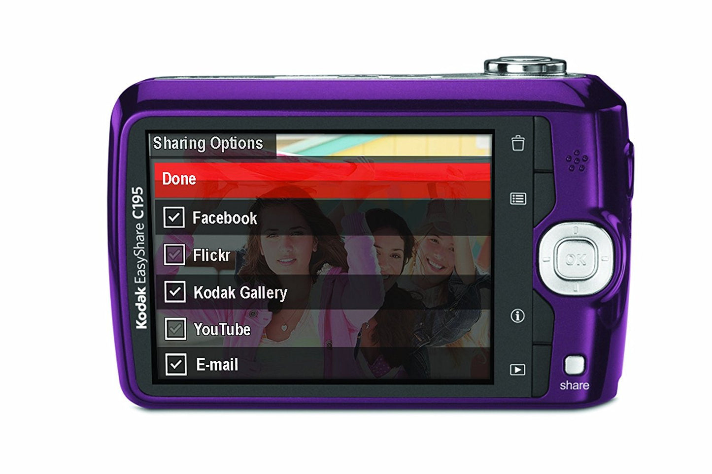 Kodak EasyShare C195-2100 14 MP 5x Optical/5x Digital Zoom HD Camera (Purple) - worldtradesolution.com
 - 2