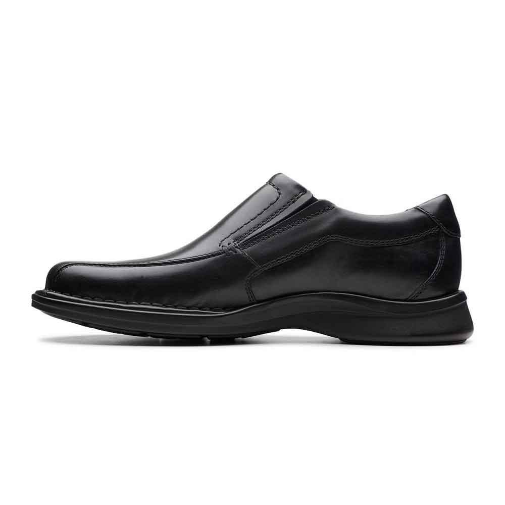 Clarks Mens Kempton Free Black Leath Black Leather 9.5