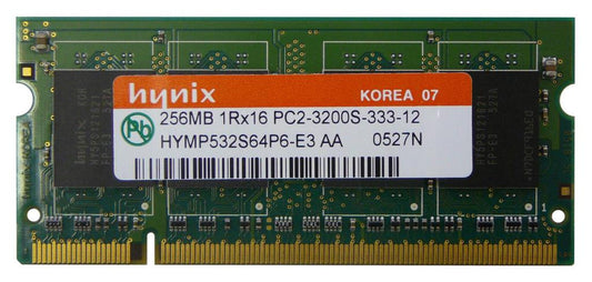 Hynix 256MB PC2-3200 DDR2 HYMP532S64P6-E3 AA CL3 200-Pin SoDimm Laptop Memory Non-ECC - worldtradesolution.com
