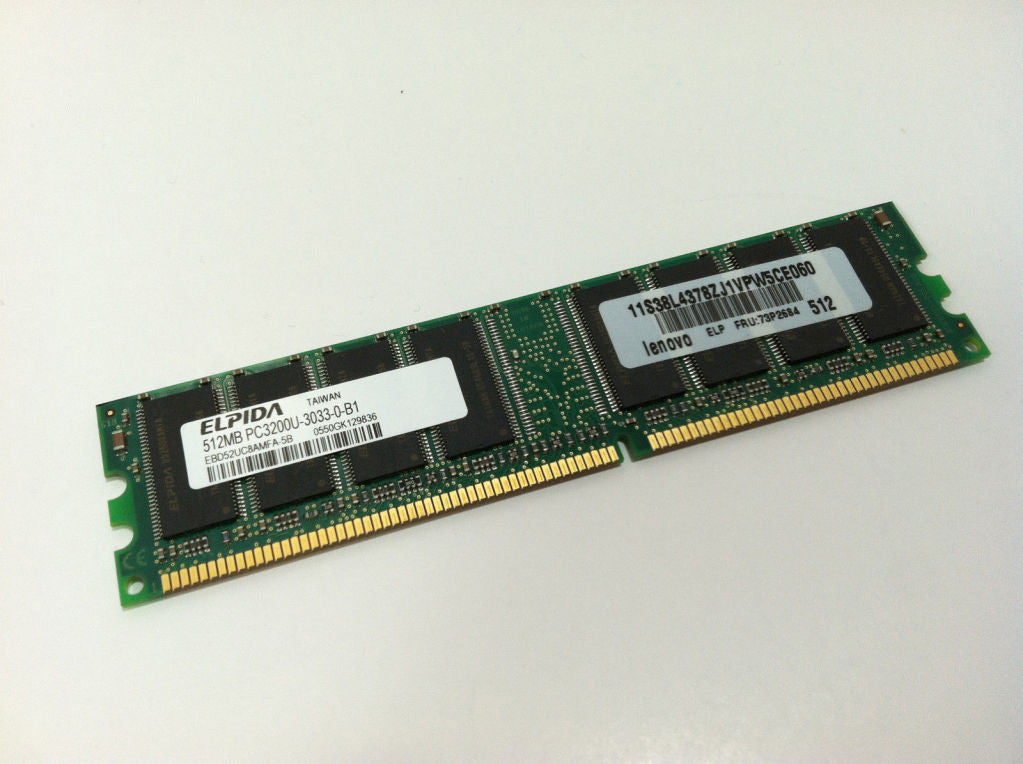 Elpida 512MB PC3200U-3033-0-B1 DDR EBD52UC8AMFA-5B CL3 184-Pin DIMM Desktop Memory - Non-ECC - worldtradesolution.com
 - 2