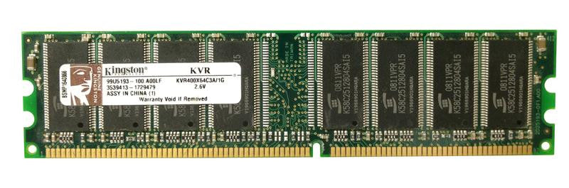 Kingston 1GB PC3200 DDR KVR400X64C3A/1G CL3 184-Pin DIMM Desktop Memory - Non-ECC - worldtradesolution.com
