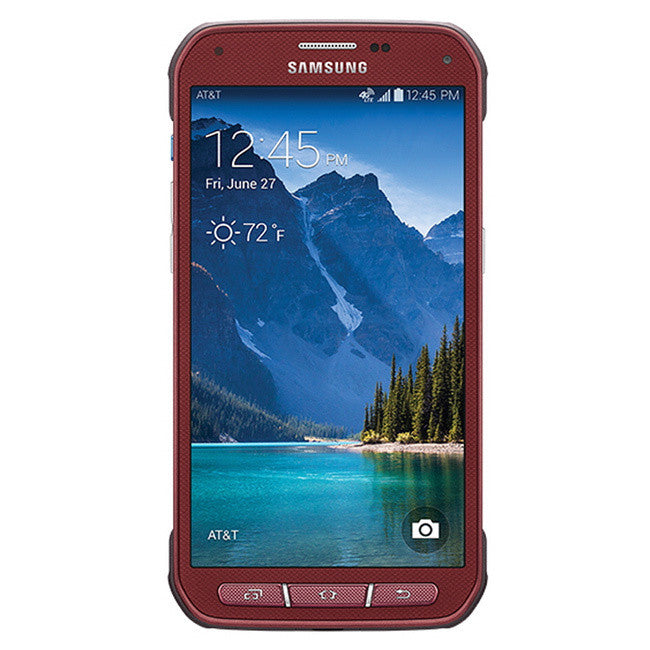 Samsung Galaxy S5 Active SM-G870A AT&T Ruby Red Manufacturer Unlocked Like New Grade A - worldtradesolution.com
 - 1